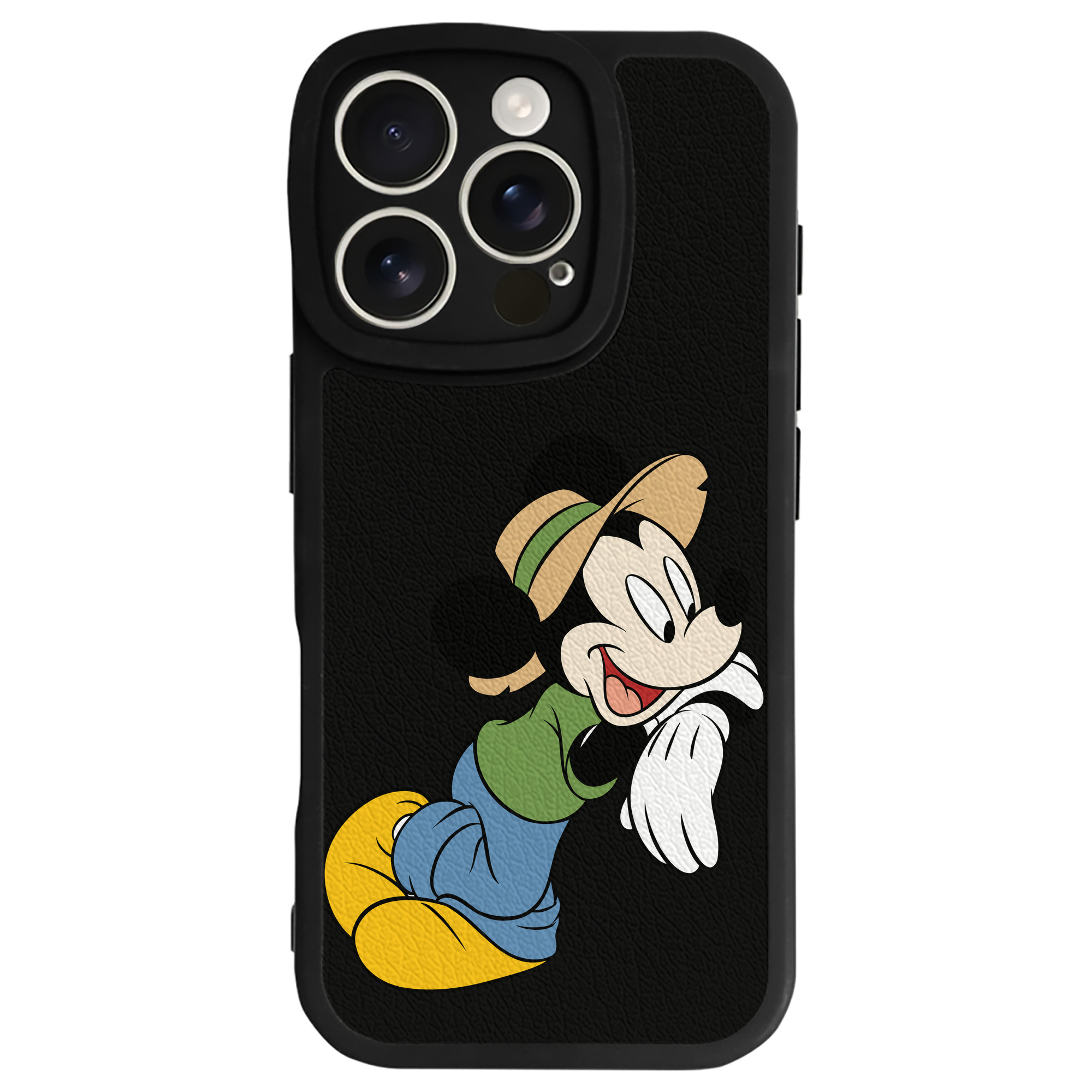 （画像用） ミッキーマウス Mickey Mouse 【iPhone 16シリーズ対応】シリコンスマホケース（レザー調） 材質：シリコン